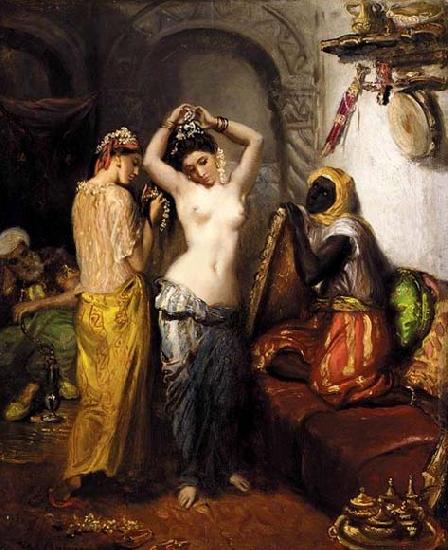 Theodore Chasseriau Orientalist Interior oil painting image